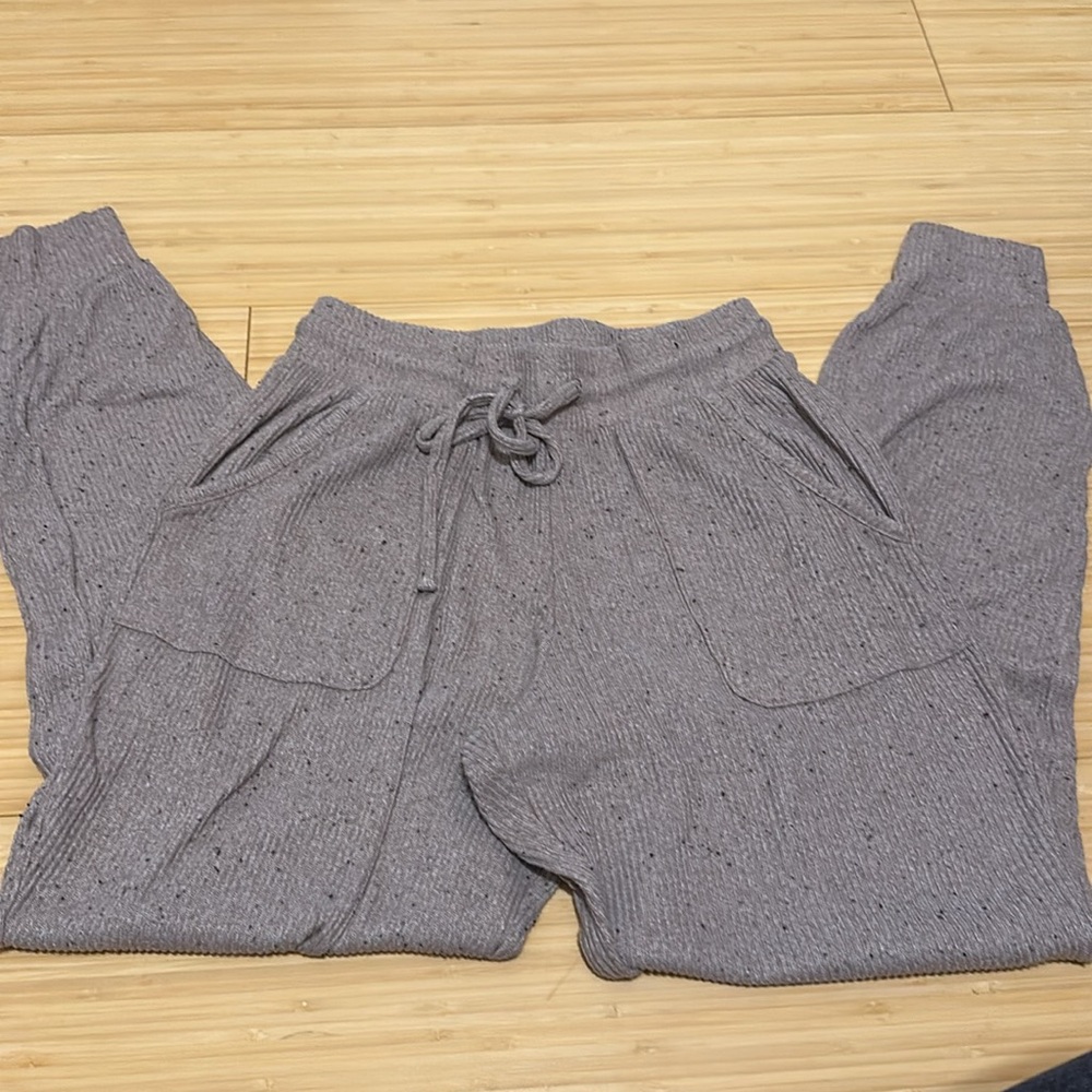 Ribbed cozy jogger pajama bottoms